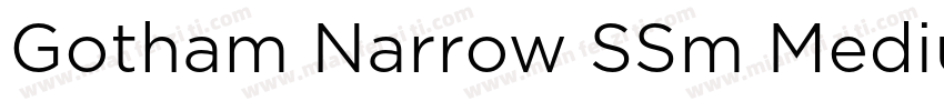 Gotham Narrow SSm Medium字体转换